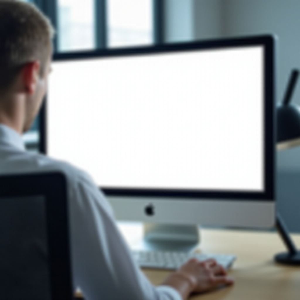 white screen on computer monitor